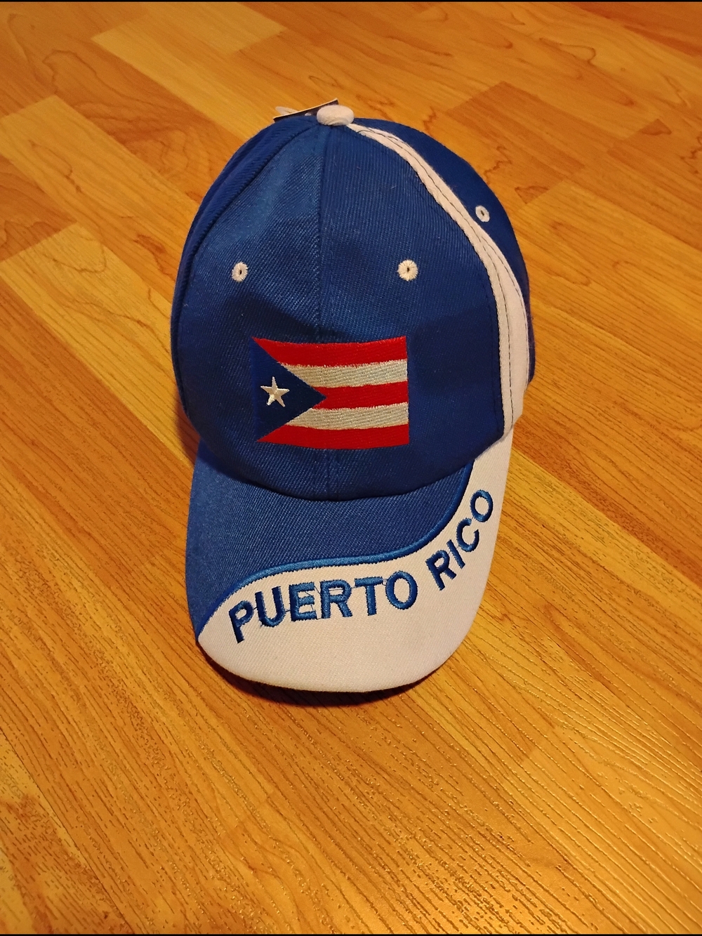 Puerto Rico Blue and White Baseball Cap